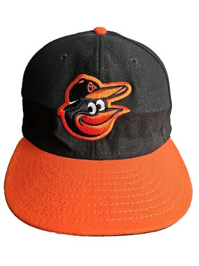 New Era Baltimore Orioles 5950 Fitted Hat Size 7 3/4 Made in U.S.A On Field Cap